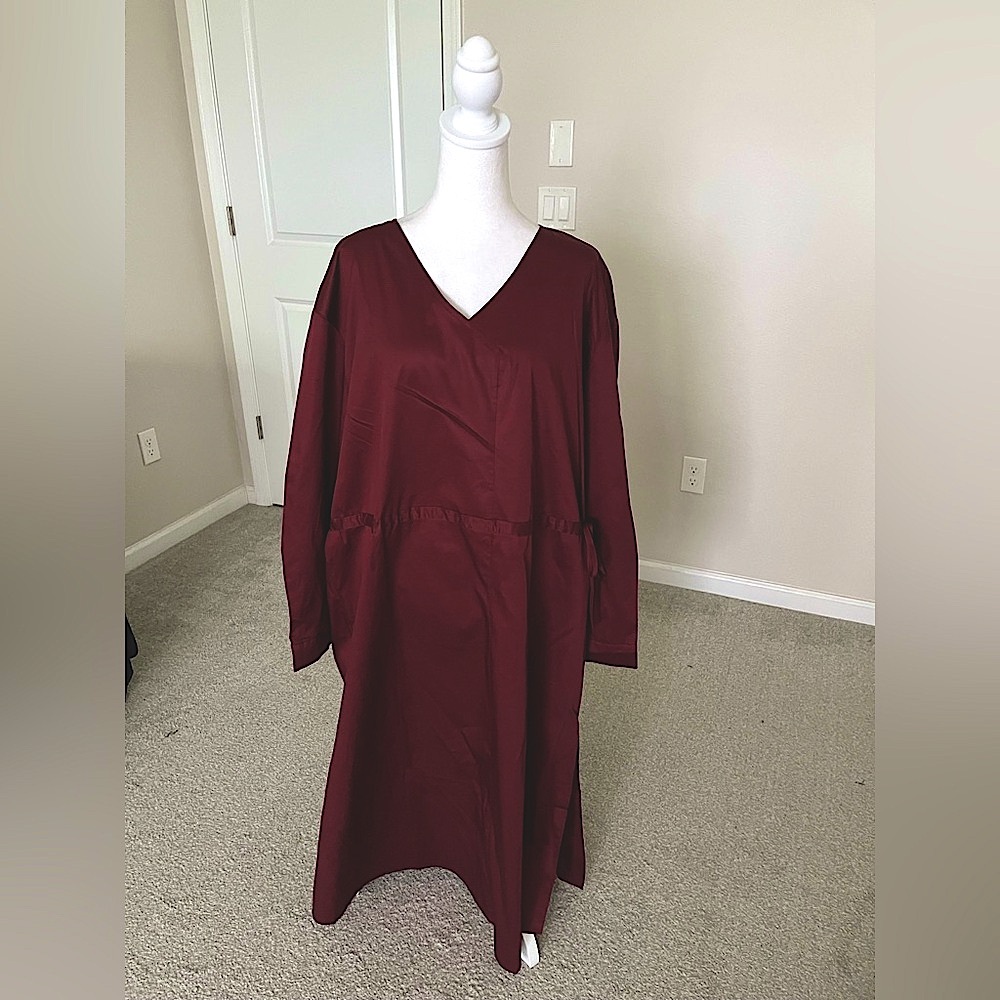 NWT Harshman Burgundy Belinda VNeck Longsleeve Maxi Dress Size 3X